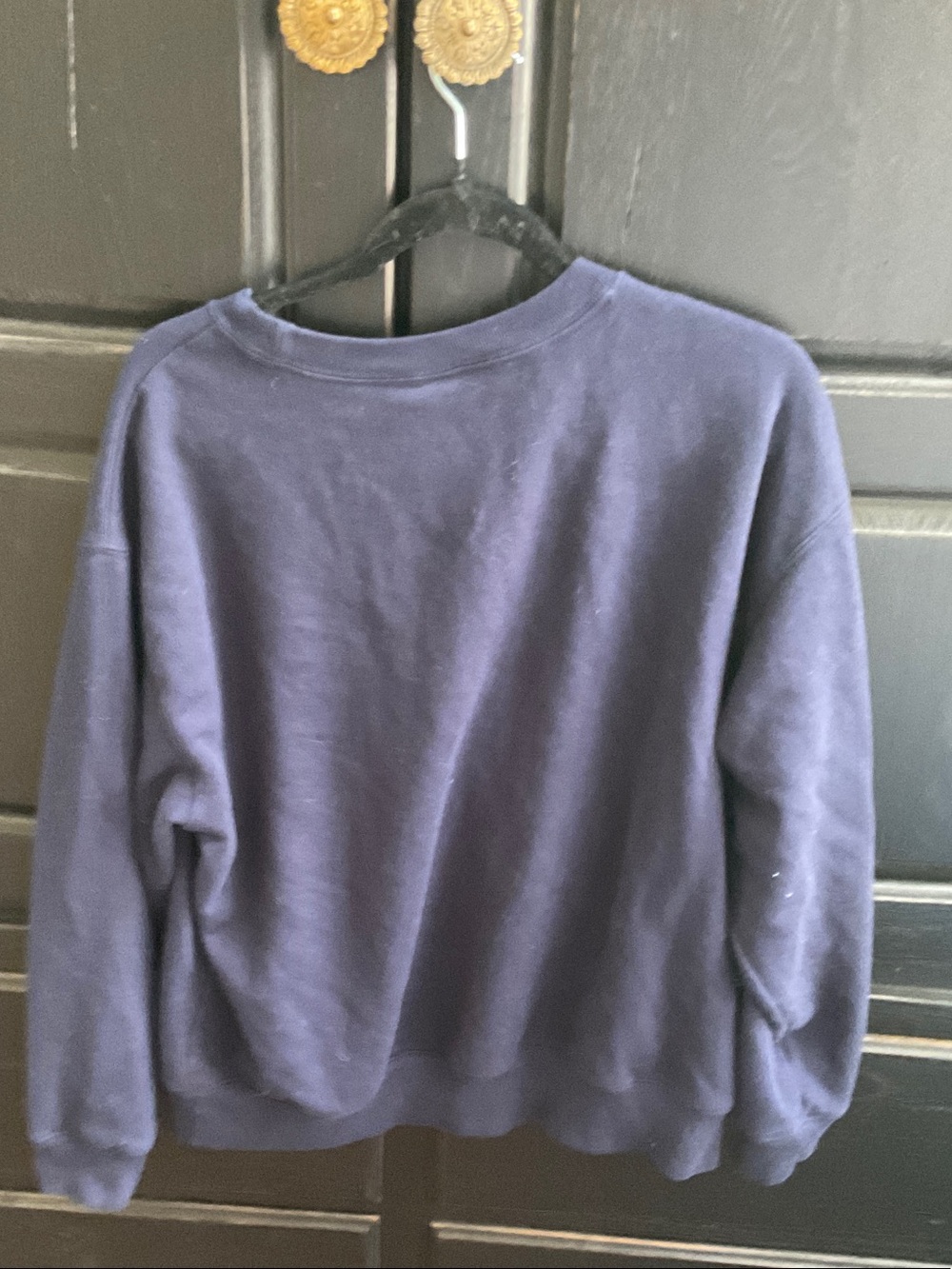 NWOT GAP Navy Sweatshirt with White Appliqué Logo UNISEX - Picture 2 of 2